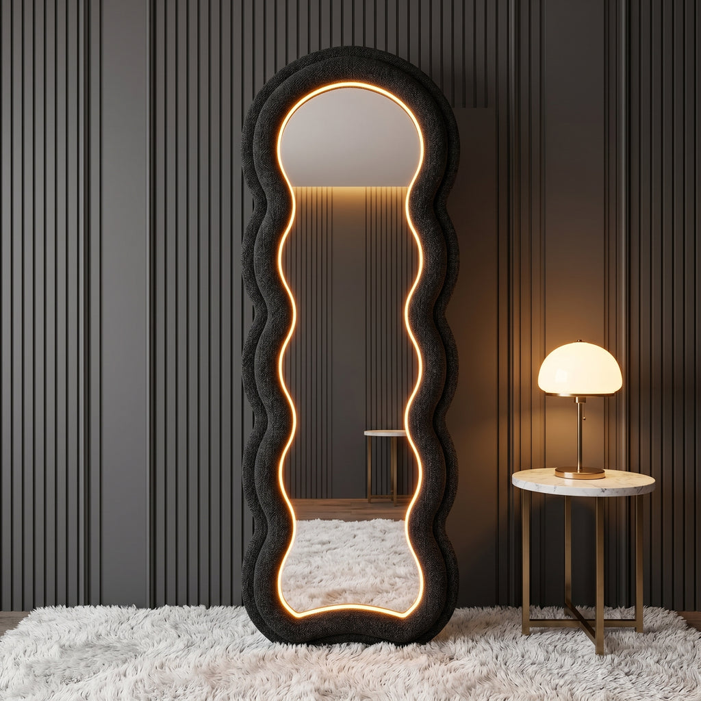 Wavy Full-Length Floor Mirror