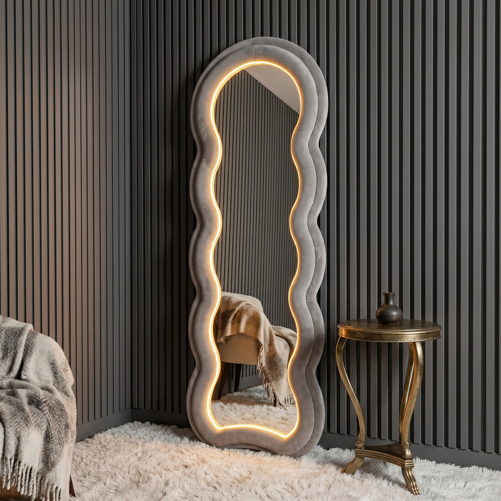 Wavy Full-Length Floor Mirror