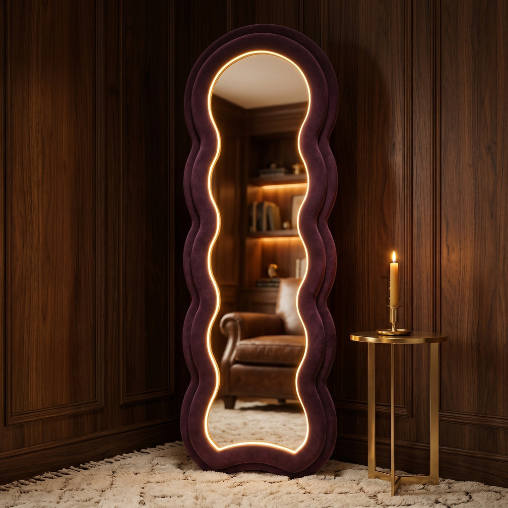 Wavy Full-Length Floor Mirror