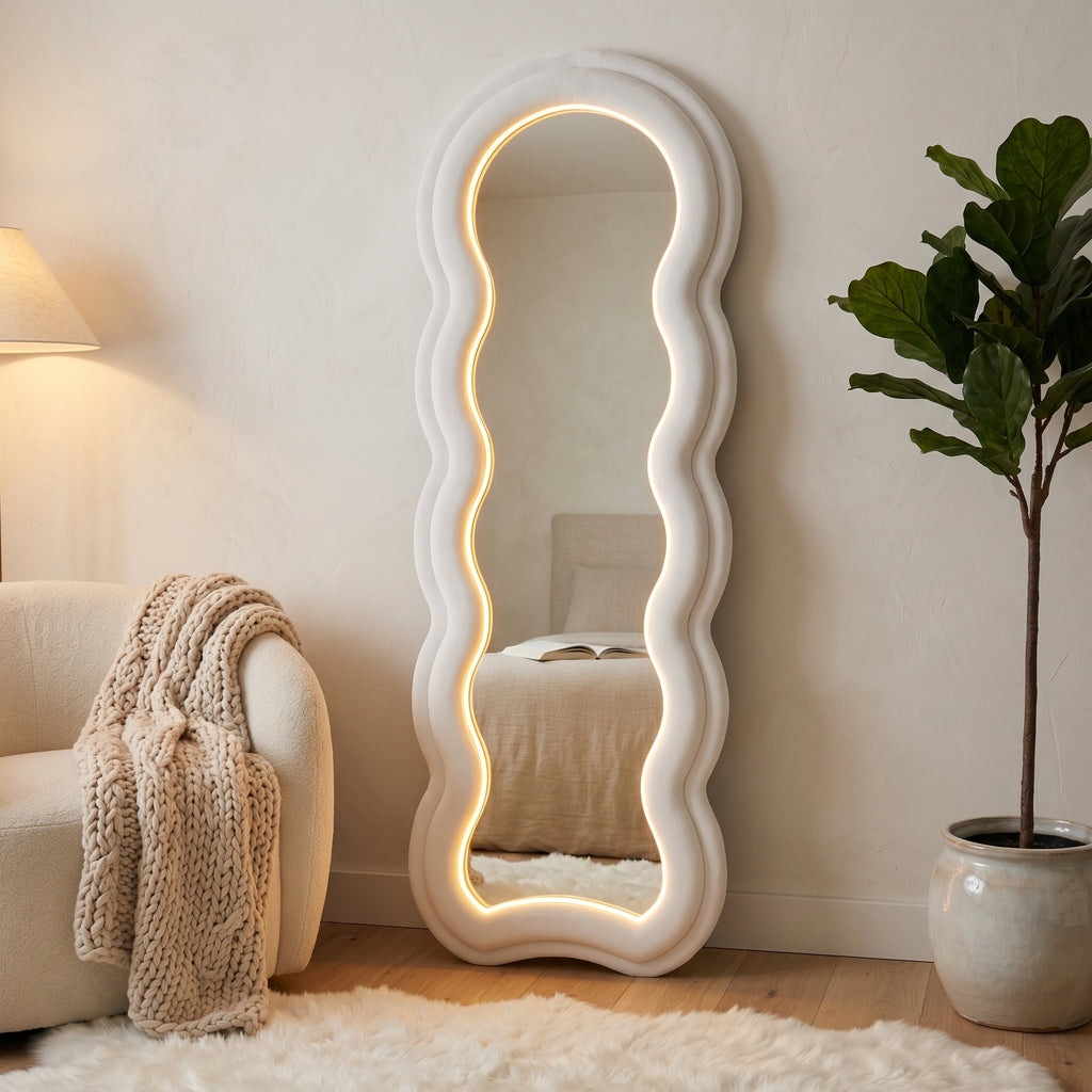 Wavy Full-Length Floor Mirror