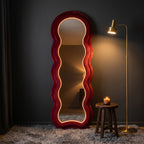 Wavy Full-Length Floor Mirror