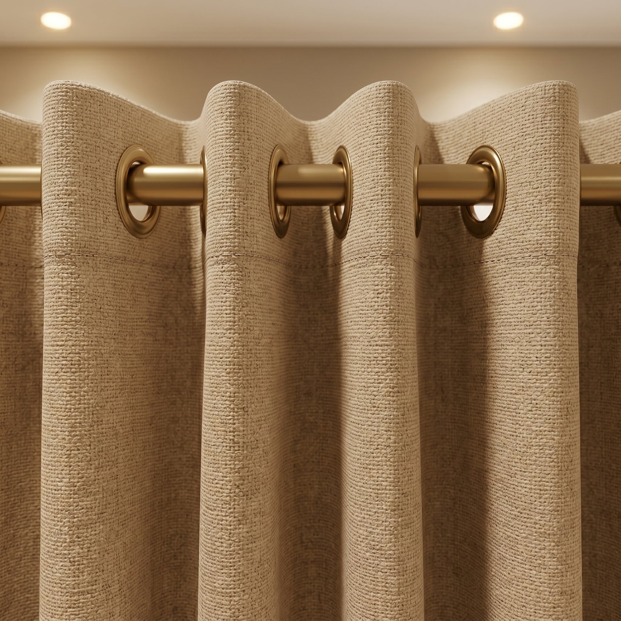 Zenith Minimalist Jute Drapes