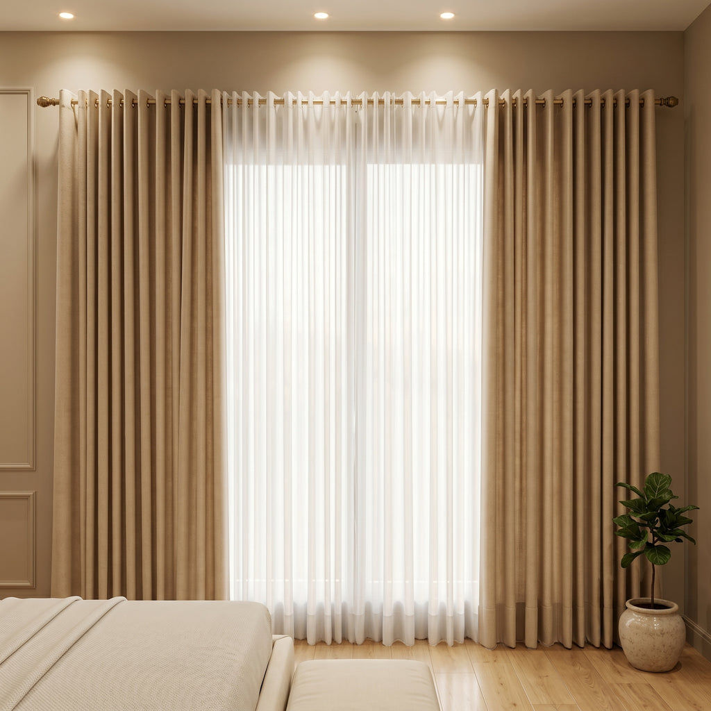 Zenith Minimalist Jute Drapes