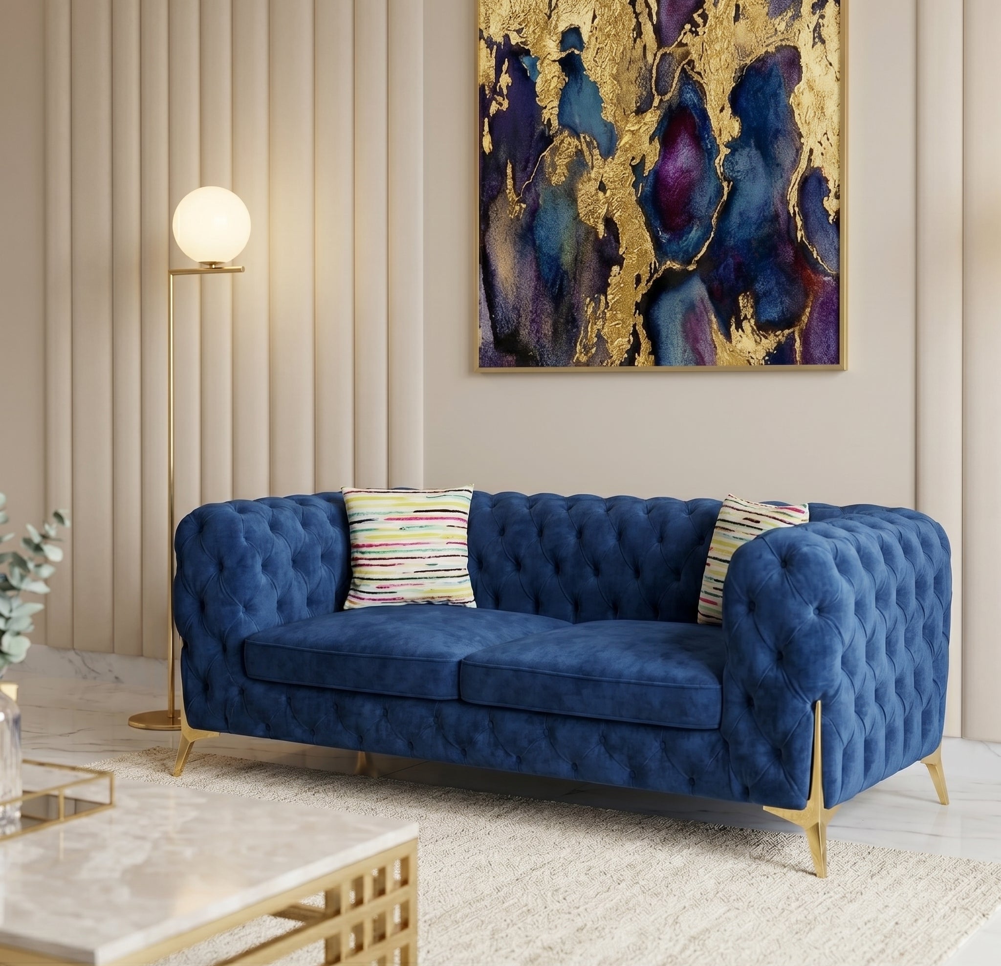 Azora Chesterfield Sofa Set