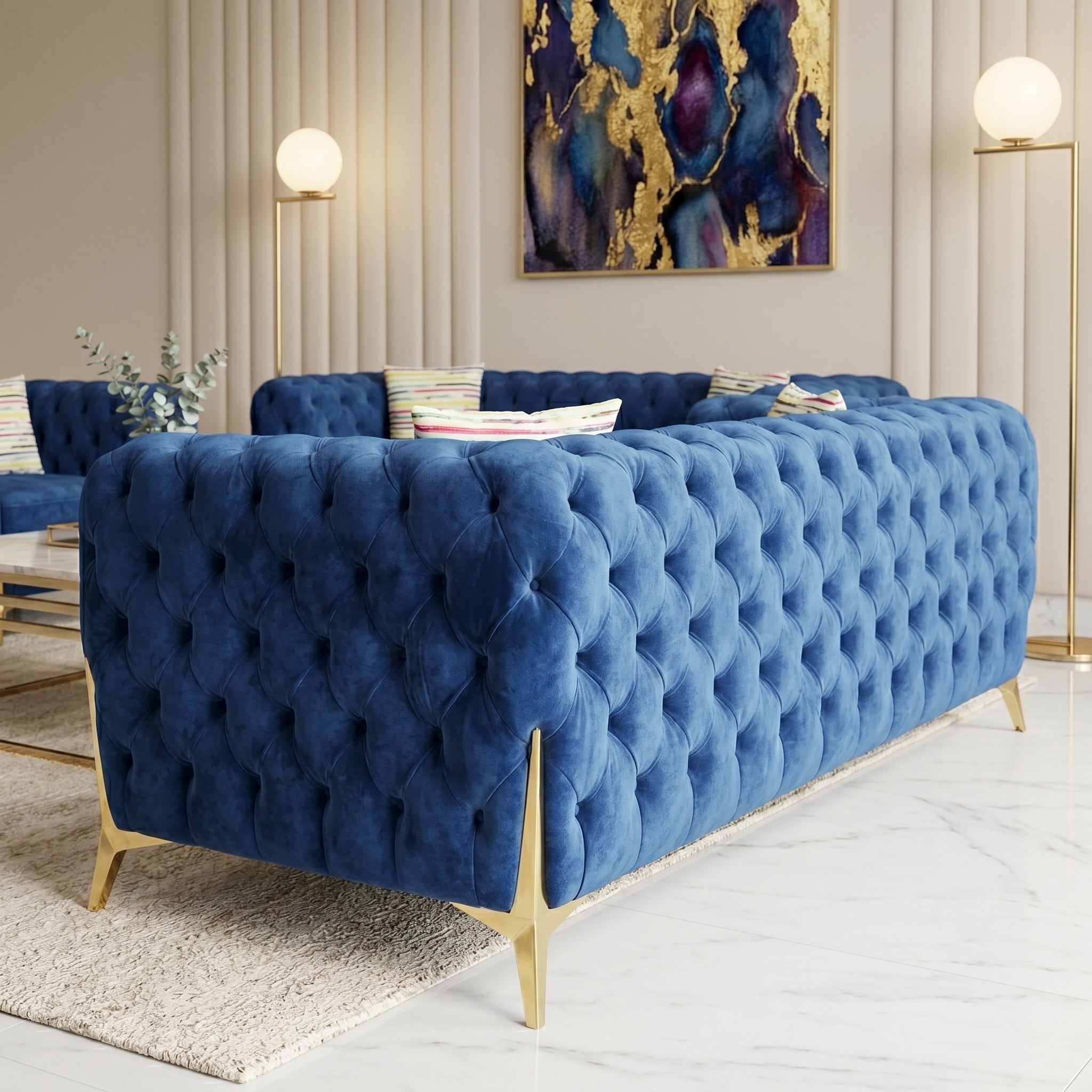 Azora Chesterfield Sofa Set