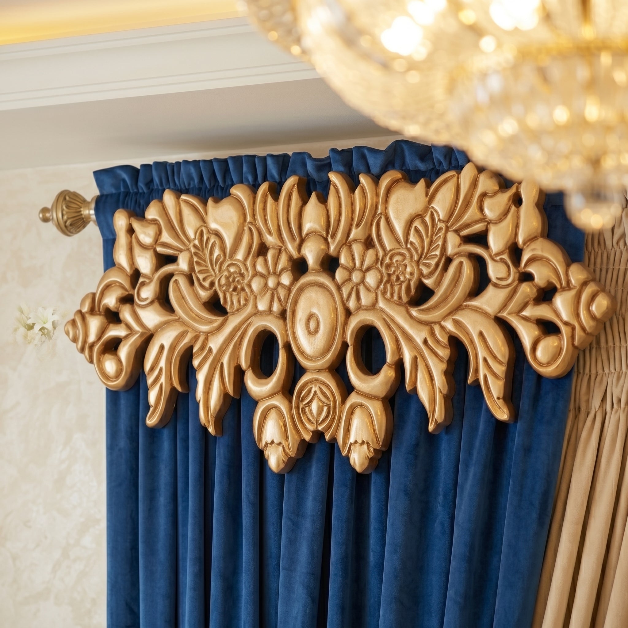 Sapphire Majesty Crown Drapes