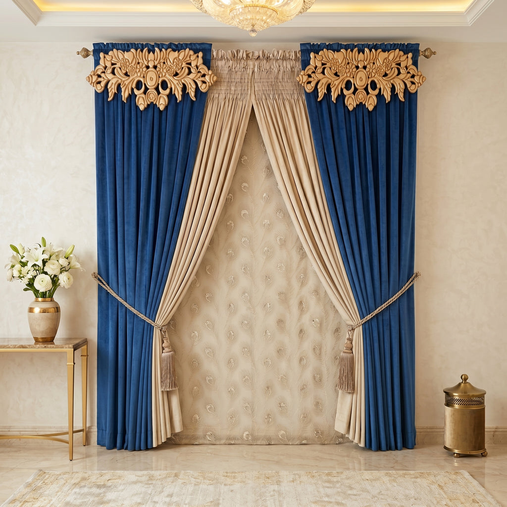 Sapphire Majesty Crown Drapes