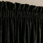 Premium Jet Black Drapes with Lattice Sheer
