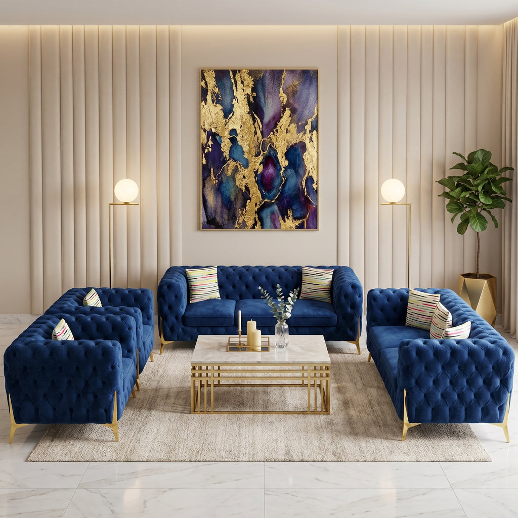 Azora Chesterfield Sofa Set