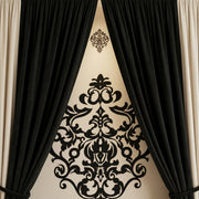 Noir Damask Elegance Drapes