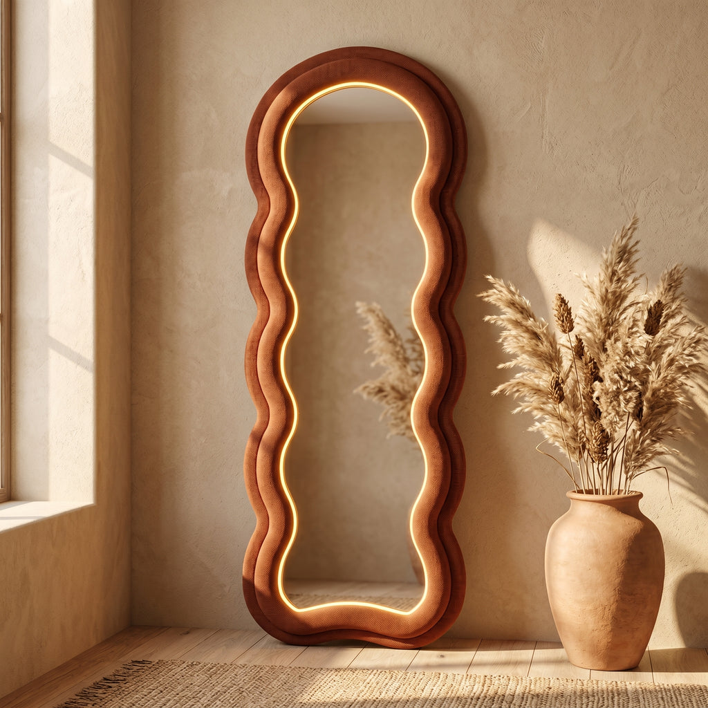 Wavy Full-Length Floor Mirror